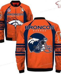 NFL Sport Denver Broncos Bomber Jacket Design 3D Full Printed Sizes S - 5XL - NABY05