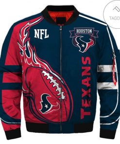 NFL Sport Houston Texans Bomber Jacket Design 3D Full Printed Sizes S - 5XL Perfect Gift - NABR79