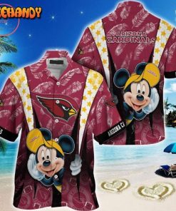 NFL Sport Arizona Cardinals Mickey Mouse Hawaii Shirt Design 3D Full Printed Sizes S - 5XL NABO172