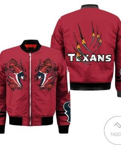 NFL Sport Houston Texans Bomber Jacket Design 3D Full Printed Sizes S - 5XL Perfect Gift - NABR57