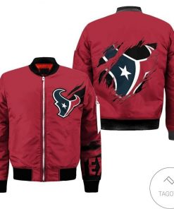 NFL Sport Houston Texans Bomber Jacket Design 3D Full Printed Sizes S - 5XL Perfect Gift - NABR56