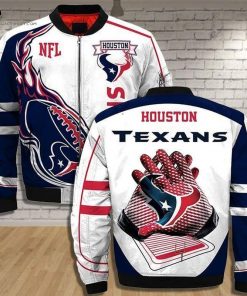 NFL Sport Houston Texans Bomber Jacket Design 3D Full Printed Sizes S - 5XL Perfect Gift - NABR44