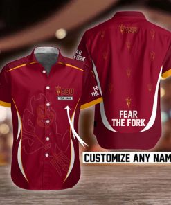 NCAA Arizona State Sun Devils Button Shirt Design 3D Full Printed Custom Name Sizes S - 5XL NC92118