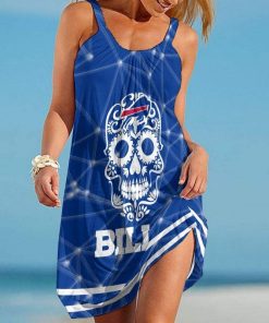 NFL Buffalo Bills Smiling Skull Limited Edition Summer Beach Dress NLA008013