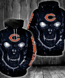 NFL Chicago Bears Skull Hoodie Design 3D Full Printed High Quality Hot Trending 2021 - 082525