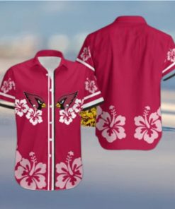 NFL Sport Arizona Cardinals Flowers Button Shirt Design 3D Full Printed Sizes S - 5XL NABO23