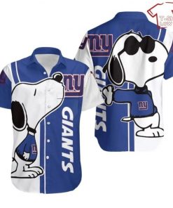 NFL Sport New York Giants Snoopy Button Shirt Design 3D Full Printed Sizes S - 5XL NABI419