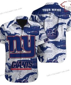 NFL Sport New York Giants Custom Name Button Shirt Design 3D Full Printed Sizes S - 5XL NABI416