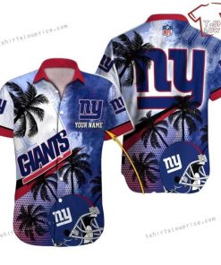 NFL Sport New York Giants Custom Name Button Shirt Design 3D Full Printed Sizes S - 5XL NABI412