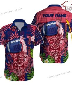 NFL Sport New York Giants Custom Name Button Shirt Design 3D Full Printed Sizes S - 5XL NABI406