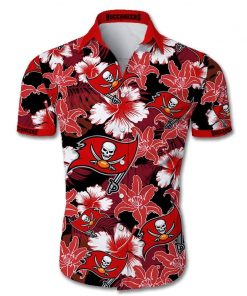 Tampa Bay Buccaneers Hawaiian Shirt Tropical Flower