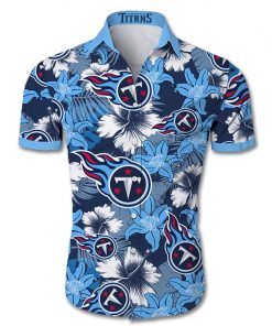 Tennessee Titans Hawaiian Shirt Tropical Flower