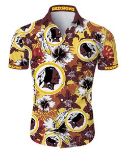 Washington Redskins Hawaiian Shirt Tropical Flower Edition