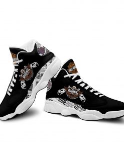 Harley Davidson Motorcycle Riding High Custom Name Black Air Jordan 13 - NMAP333