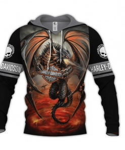 Harley Davidson Hoodie Design 3D Full Printed Sizes S - 5XL - NMQI23E