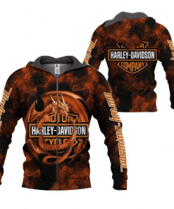 Harley Davidson Zip Hoodie Design 3D Full Printed Sizes S - 5XL - NMQI27C