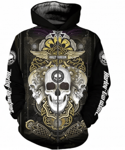 Harley Davidson Zip Hoodie Design 3D Full Printed Sizes S - 5XL - NAIA218J