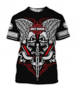Harley Davidson T-Shirt Design 3D Full Printed Sizes S - 5XL - NMTM347A