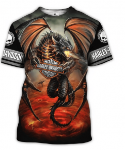Harley Davidson T-Shirt Design 3D Full Printed Sizes S - 5XL - NAQA527A