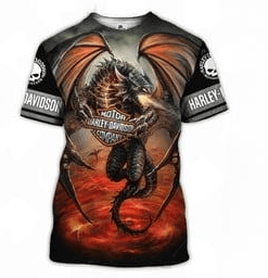 Harley Davidson T-Shirt Design 3D Full Printed Sizes S - 5XL - NMQI23A