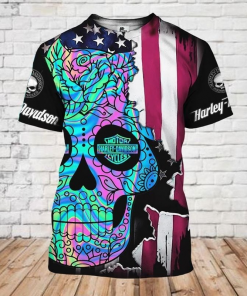 Harley Davidson T-shirt Design 3D Full Printed Sizes S - 5XL - NAKA17A