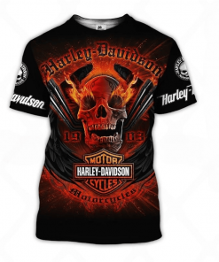Harley Davidson T-shirt Design 3D Full Printed Sizes S - 5XL - NAKA12A