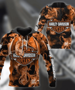 Harley Davidson Hoodie Design 3D Full Printed Sizes S - 5XL - TLRA333