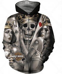 Harley Davidson Zip Hoodie Design 3D Full Printed Sizes S - 5XL - TLEA201F