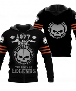Harley Davidson Zip Hoodie Design 3D Full Printed Sizes S - 5XL - TLRA367C