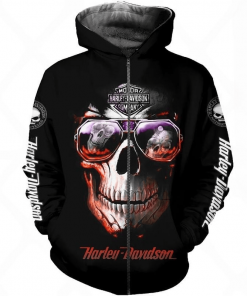 Harley Davidson Zip Hoodie Design 3D Full Printed Sizes S - 5XL - NAPA07K