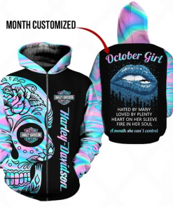 Harley Davidson Hated By Many Loved By Plenty Custom Month Zip Hoodie Design 3D Full Printed Sizes S - 5XL - NMHN185F