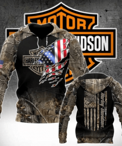 Harley Davidson Hoodie Design 3D Full Printed Sizes S - 5XL - NAXA68