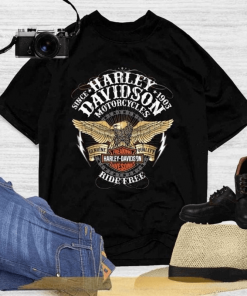 Harley Davidson Legendary Eagle T-shirt, Crew-neck Sweatshirt, Hoodie, Tank Top, V-neck T-shirt Design 2D Full Printed Sizes S - 5XL - NABB94