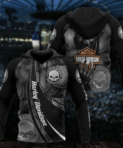 Harley Davidson Hoodie Design 3D Full Printed Sizes S - 5XL Perfect Gift- NAOA276