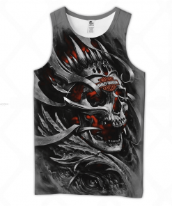 Harley Davidson Tank Top Design 3D Full Printed Sizes S - 5XL - NAKA04Q