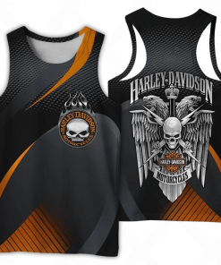 Harley Davidson Tank Top Design 3D Full Printed Sizes S - 5XL - NMQI15B