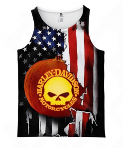 Harley Davidson Tank Top Design 3D Full Printed Sizes S - 5XL - NABQ230J