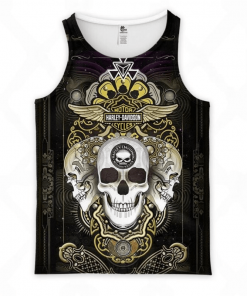 Harley Davidson Tank Top Design 3D Full Printed Sizes S - 5XL - NABQ235J
