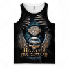Harley Davidson Tank Top Design 3D Full Printed Sizes S - 5XL - NMQI28B