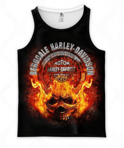 Harley Davidson Tank Top Design 3D Full Printed Sizes S - 5XL - NAKA13Q