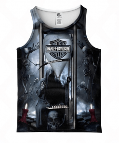 Harley Davidson Tank Top Design 3D Full Printed Sizes S - 5XL - NAKA15Q