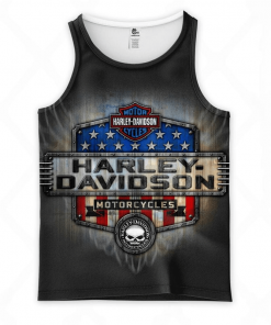 Harley Davidson Tank Top Design 3D Full Printed Sizes S - 5XL - NAKA16Q