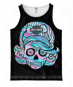 Harley Davidson Tank Top Design 3D Full Printed Sizes S - 5XL - NAKA19Q