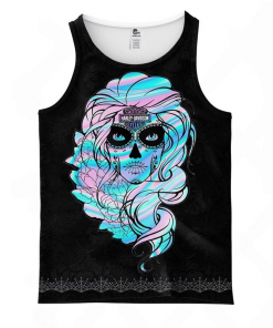 Harley Davidson Tank Top Design 3D Full Printed Sizes S - 5XL - NAKA20Q