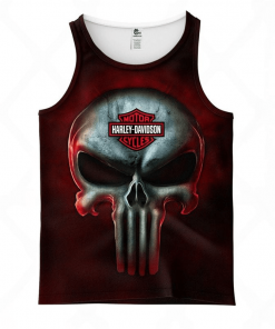 Harley Davidson Tank Top Design 3D Full Printed Sizes S - 5XL - TLEA218H