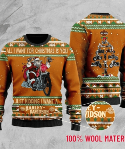 Harley Davidson All I Want For Christmas Sweater Design 3D Full Printed Sizes S - 5XL - NABQ203