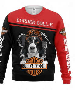 Harley Davidson Border Collie Sweatshirt Design 3D Full Printed Sizes S - 5XL - NMQI22E