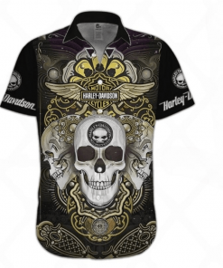 Harley Davidson Button Shirt Design 3D Full Printed Sizes S - 5XL NABQ235D