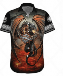 Harley Davidson Button Shirt Design 3D Full Printed Sizes S - 5XL NAQA527F