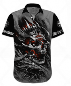 Harley Davidson Button Shirt Design 3D Full Printed Sizes S - 5XL NMQI20C